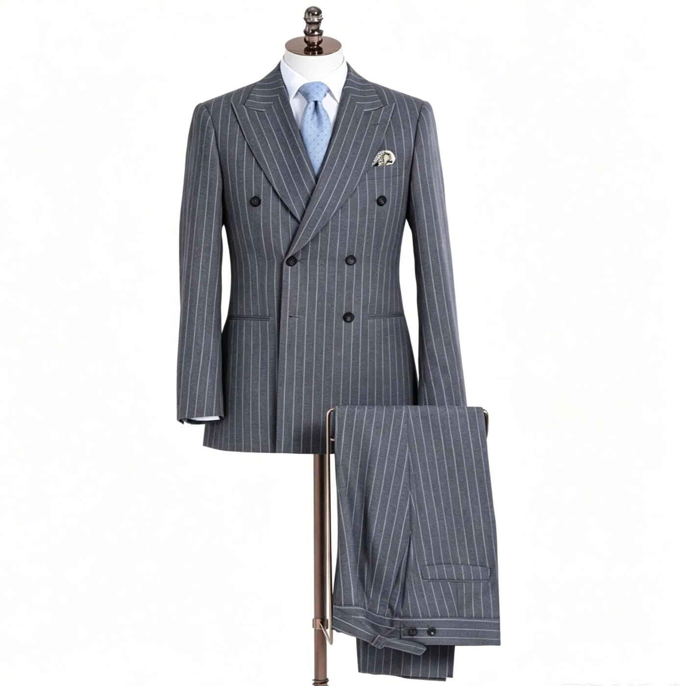 Men s Made-to-Measure Pinstripe Suit   Two-Piece